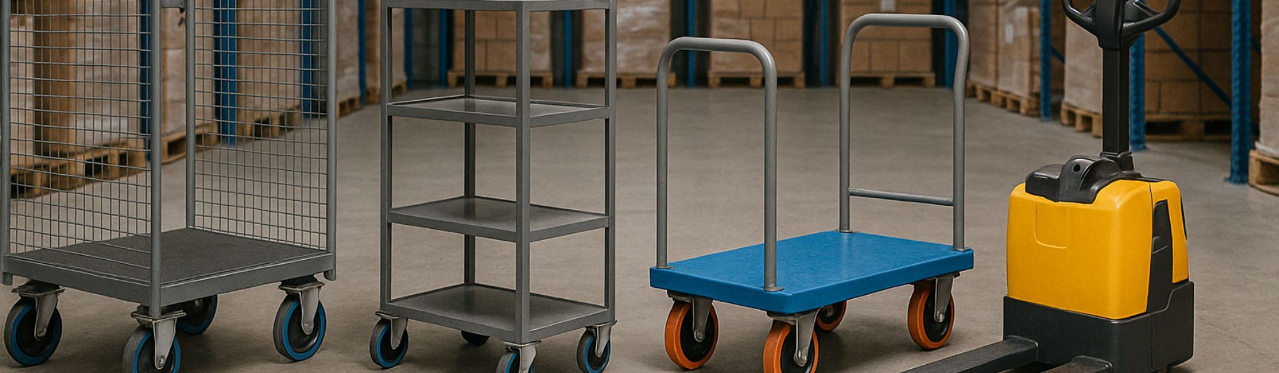 carucioare industriale, echipamente logistice