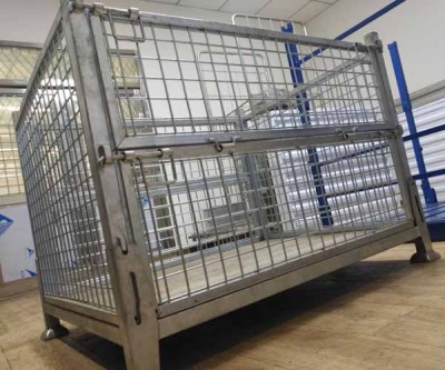 Box paleți metalici, din plasă sau tablă, în diverse configurații